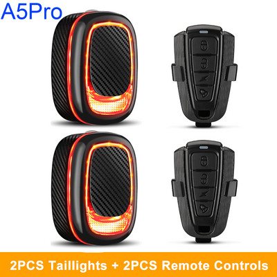 Camaroca dviračio signalizacija galinis žibintas įsilaužimo dviračio žibintas USB įkrovimas išmanusis automatinis stabdžių jutiklis nuotolinio valdymo pultas vandeniui atsparus dviračio žibintas