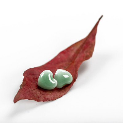 Csodálatos kerámia Nagy szerelem szív alakú fülbevaló többszínű antiallergén fém tűs divatos fülbevaló #LY117