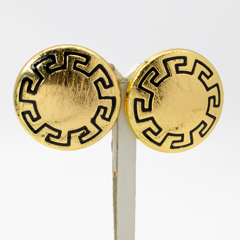 Papuošalų rinkiniai moterims karoliai ir auskarai Dubajaus afrikietiškas 24K paauksuotas vario apskritimo apvalaus rašto vestuvinių papuošalų rinkinys