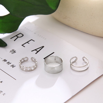 KISSWIFE aukso spalvos sidabro spalvos kryžminių žiedų rinkinys moterims Paprasti plačios grandinės pirštų uodegos žiedai 2022 m. Bijoux papuošalai, dovanos moterims