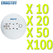 Nemokamas pristatymas! Didmeninė prekyba 10/20/50/100 vnt belaidžio dūmų gaisro jutiklio 433 MHz 1527 tik mūsų GSM PSTN signalizacijos sistemai