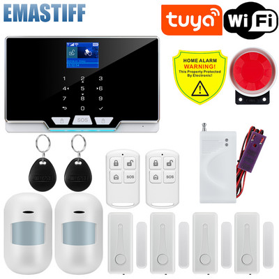 Tuya Smart WIFI GSM sigurnosni alarmni sustav radi s Alexa Home Protuprovalni detektor pokreta Senzor dima za vrata i prozore IP kamera