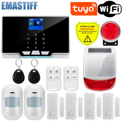 Tuya Smart WIFI GSM sigurnosni alarmni sustav radi s Alexa Home Protuprovalni detektor pokreta Senzor dima za vrata i prozore IP kamera