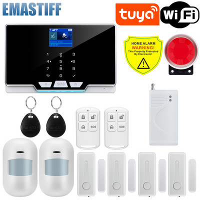 Tuya Smart WIFI GSM sigurnosni alarmni sustav radi s Alexa Home Protuprovalni detektor pokreta Senzor dima za vrata i prozore IP kamera