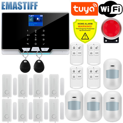 Tuya Smart WIFI GSM sigurnosni alarmni sustav radi s Alexa Home Protuprovalni detektor pokreta Senzor dima za vrata i prozore IP kamera