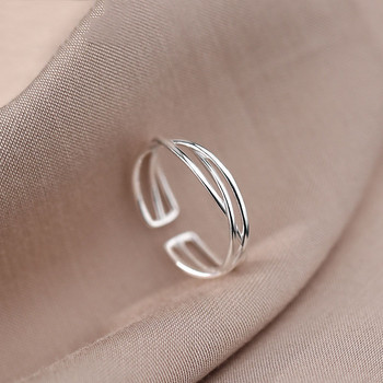 Κορεατικά μινιμαλιστικά γεωμετρικά δαχτυλίδια για γυναίκες σταυρός ακανόνιστος ρυθμιζόμενος απλός δαχτυλίδι χιπ χοπ πανκ κοσμήματα με ανοιχτό δαχτυλίδι