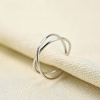 Κορεατικά μινιμαλιστικά γεωμετρικά δαχτυλίδια για γυναίκες σταυρός ακανόνιστος ρυθμιζόμενος απλός δαχτυλίδι χιπ χοπ πανκ κοσμήματα με ανοιχτό δαχτυλίδι