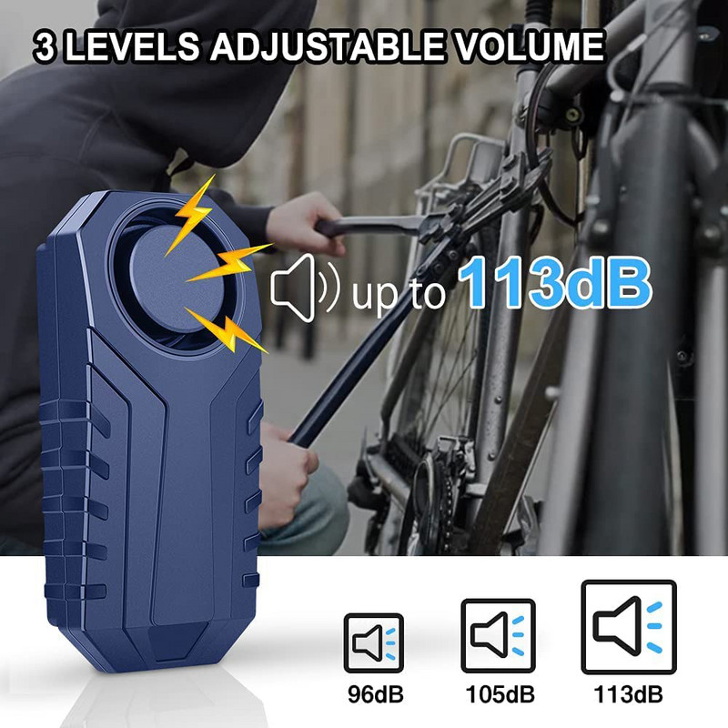 Camaroca bežični alarm za bicikl Daljinski upravljač Vodootporni električni motocikl Skuter Sigurnosna zaštita bicikla Alarm protiv krađe