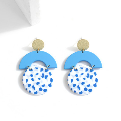 AENSOA unikalūs spalvingi abstrakčių raštų polimero molio auskarai moterims rankų darbo apvalūs pakabukai nuleidžiami auskarai papuošalų didmeninė prekyba