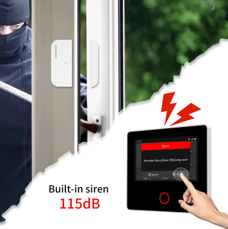 Ostaniot WiFi 4G sigurnosni sustav Ugrađena sirena Tuya Smart Home Protuprovalni alarmni komplet s 5-godišnjim trajanjem baterije Detektor otvaranja vrata