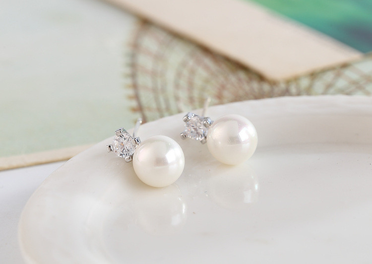 Mados perlų segtukas ant auskarų kubinių cirkonio oksidų be skylučių auskarai moterims prabangūs papuošalai