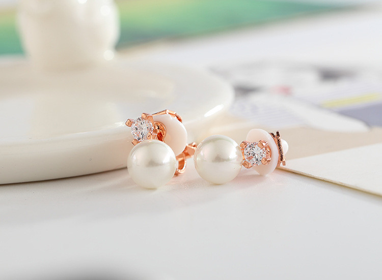 Mados perlų segtukas ant auskarų kubinių cirkonio oksidų be skylučių auskarai moterims prabangūs papuošalai