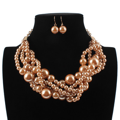 Kelių sluoksnių purpuriniai karoliukai įvyniojami karoliai ir pakabukai mados grandinėlės afrikietiškos apykaklės Nigerijos vestuvių indiškų papuošalų rinkiniai