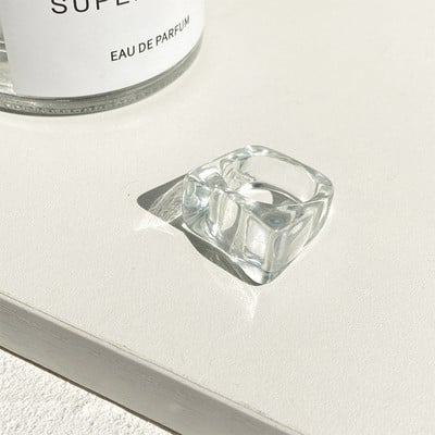 Novo modno šareno prozirno prstenje Nepravilan mramorni uzorak Geometrijska smola Akrilno prstenje Set za žene Nakit Darovi za putovanja