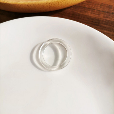 Novo modno šareno prozirno prstenje Nepravilan mramorni uzorak Geometrijska smola Akrilno prstenje Set za žene Nakit Darovi za putovanja