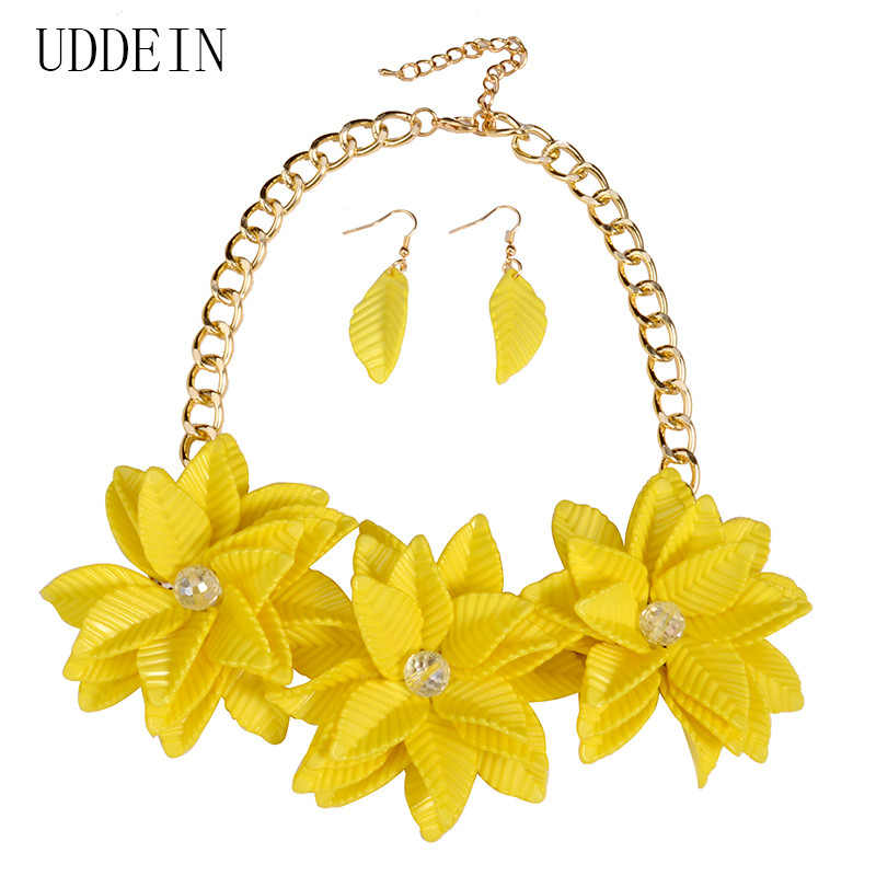 UDDEIN Maxi Choker inkrustuoti karoliai moterims Prabangūs vintažiniai gėlių karoliai ir pakabukas, vestuvių papuošalai, akriliniai apykaklės