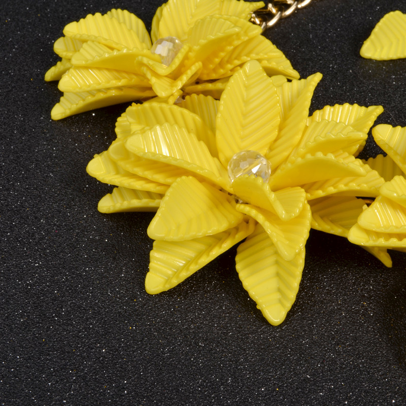 UDDEIN Maxi Choker inkrustuoti karoliai moterims Prabangūs vintažiniai gėlių karoliai ir pakabukas, vestuvių papuošalai, akriliniai apykaklės