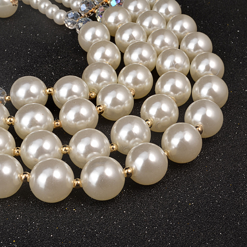 UDDEIN Nigerijos vestuvių Indijos papuošalų rinkiniai Daugiasluoksniai perlų papuošalai Vestuvinių karolių ir pakabukų Afrikos karoliukų papuošalų rinkiniai