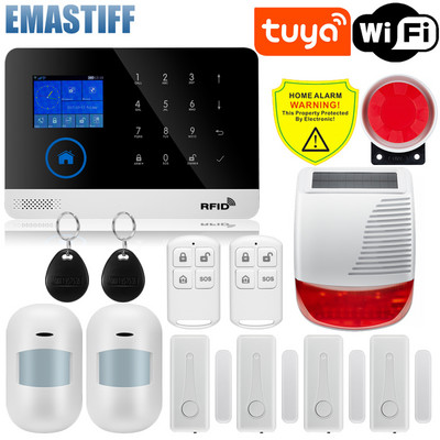 PG103 WiFi алармена система за домашна охрана срещу крадци Tuya Smart House App Control 433MHz GSM безжична с камера със сензор за движение