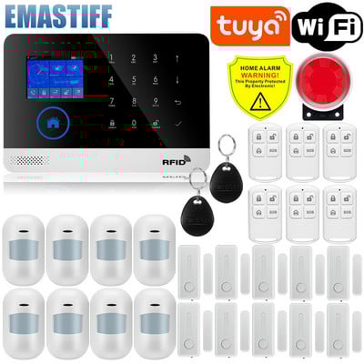 Sistem de alarmă WiFi PG103 pentru securitatea casei antiefracție Tuya Smart House App Control 433MHz GSM fără fir cu cameră cu senzor de mișcare