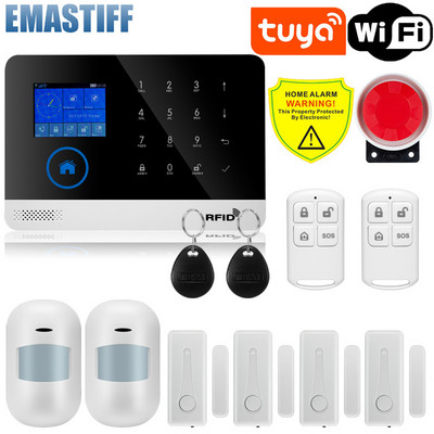 Sistem de alarmă WiFi PG103 pentru securitatea casei antiefracție Tuya Smart House App Control 433MHz GSM fără fir cu cameră cu senzor de mișcare
