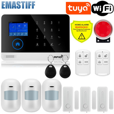 Sistem de alarmă WiFi PG103 pentru securitatea casei antiefracție Tuya Smart House App Control 433MHz GSM fără fir cu cameră cu senzor de mișcare