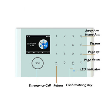 iOS Android APP безжична домашна сигурност LCD WIFI GSM охранителна алармена система комплект APP контрол автоматичен аларма сензор детектор за движение