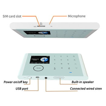 iOS Android APP ασύρματη ασφάλεια σπιτιού LCD WIFI GSM κιτ συστήματος συναγερμού ασφαλείας APP έλεγχος αυτόματου αισθητήρα συναγερμού ανιχνευτής κίνησης