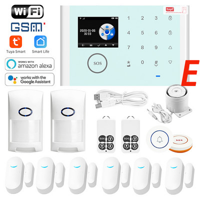 iOS Android APP bežična kućna sigurnost LCD WIFI GSM sigurnosni alarmni sustav komplet APP kontrola automatskog alarma senzor detektor pokreta