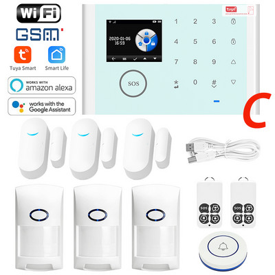 iOS Android APP bežična kućna sigurnost LCD WIFI GSM sigurnosni alarmni sustav komplet APP kontrola automatskog alarma senzor detektor pokreta