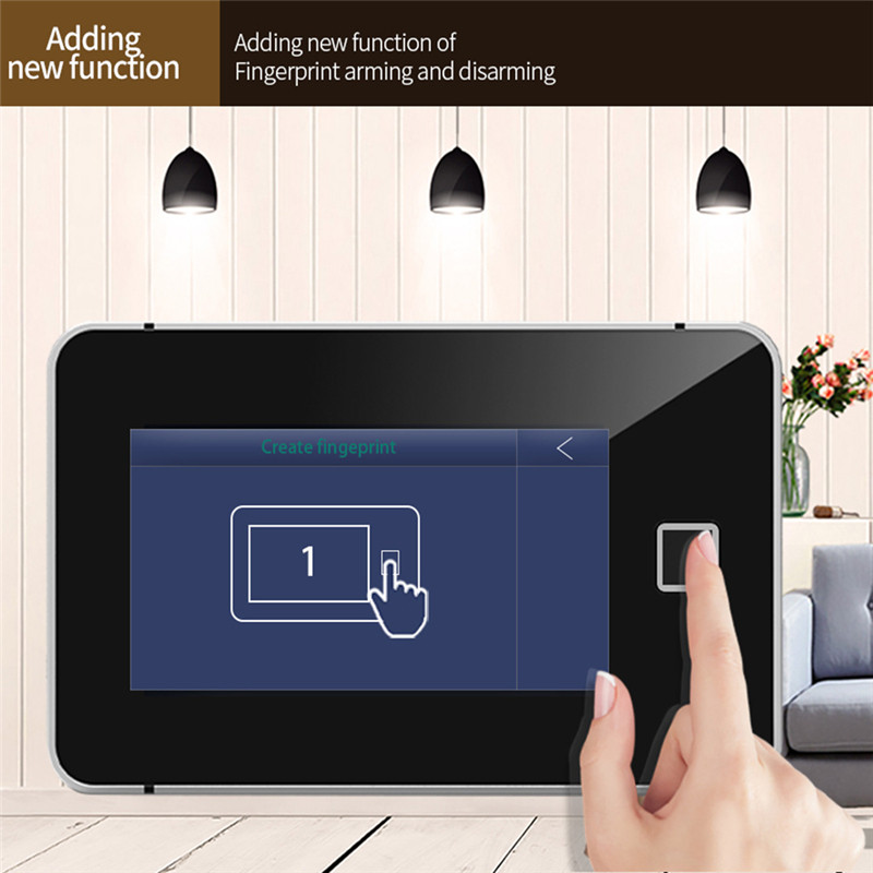 Tuya WiFi GSM Sigurnosni alarmni sustav Otisak prsta Zaslon temperature Vlažnost Bežični pametni dom Kompatibilan s Alexom i Googleom