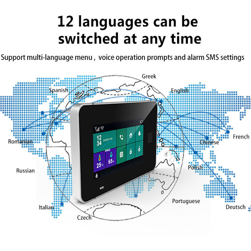 Tuya WiFi GSM Sigurnosni alarmni sustav Otisak prsta Zaslon temperature Vlažnost Bežični pametni dom Kompatibilan s Alexom i Googleom