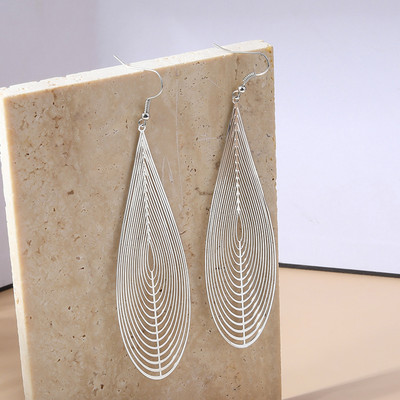 Obega 2023 Mados Bohemijos ilgi auskarai Unikalūs natūralūs tikrų lapų dideli auskarai moterims Papuošalai oorbellen pendientes mujer mod