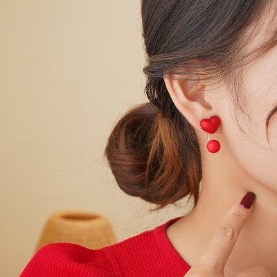 Lengvi prabangūs cirkonio tulpių gėlių perlų auskarai moterims korėjiečių naujos mados kabantys auskarai vakarėlio kalėdiniai papuošalai