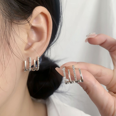 Karštas išpardavimas Minimalistinis tuščiaviduris mielas žvaigždžių auskarai Blizgantis cirkonis Kalnų krištolas Išskirtinis Joker Korėjos moterų auskarai Madingi papuošalai