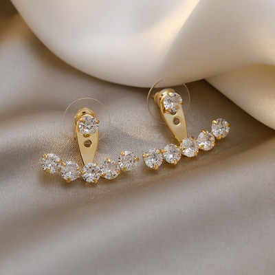 Karštas išpardavimas Minimalistinis tuščiaviduris mielas žvaigždžių auskarai Blizgantis cirkonis Kalnų krištolas Išskirtinis Joker Korėjos moterų auskarai Madingi papuošalai