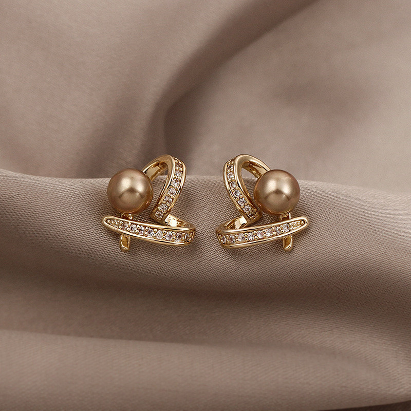 2022 m. naujos mados korėjiečių perlų imitacijos auskarai moterims, išskirtiniai geometriniai cirkonio krištoliniai auskarai, vestuvių vakarėlio papuošalai