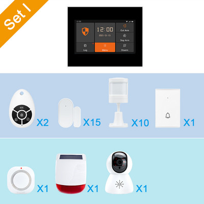 Tuya namų apsaugos signalizacija WiFi GSM apsaugos nuo įsilaužimo rinkinys išmanusis gyvenimas APP valdymas OTA keičiamas ugnies ir durų bei judesio jutiklis