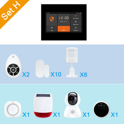 Tuya namų apsaugos signalizacija WiFi GSM apsaugos nuo įsilaužimo rinkinys išmanusis gyvenimas APP valdymas OTA keičiamas ugnies ir durų bei judesio jutiklis