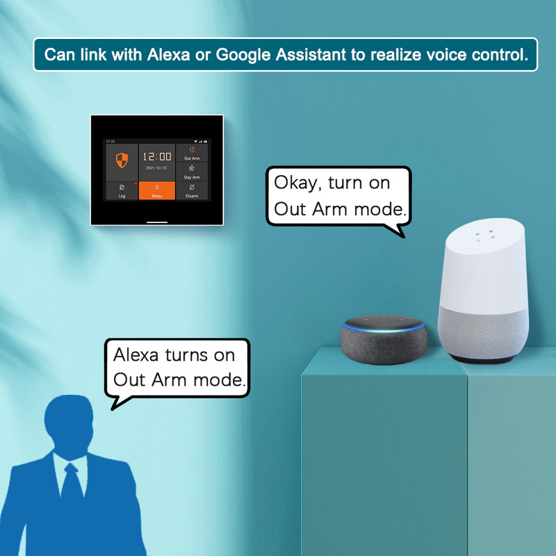 Tuya namų apsaugos signalizacija WiFi GSM apsaugos nuo įsilaužimo rinkinys išmanusis gyvenimas APP valdymas OTA keičiamas ugnies ir durų bei judesio jutiklis