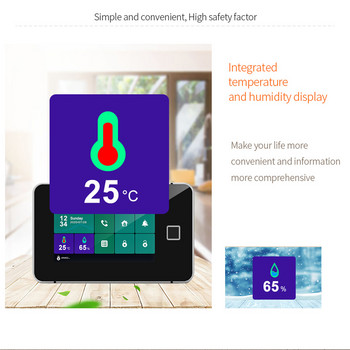 Tuya WiFi GSM Full Touch Armed Fingerprint Security Σύστημα συναγερμού Οθόνη θερμοκρασίας υγρασίας 433mhz Ασύρματο διαρρήκτη έξυπνου σπιτιού