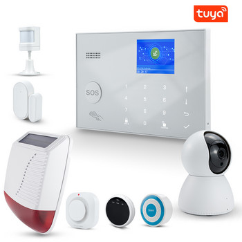 Awaywar Tuya 433 MHz Ασύρματο WIFI GSM RFID κιτ συστήματος συναγερμού ασφαλείας APP Τηλεχειριστήριο διαρρηκτών Smart Home PIR Door Detector