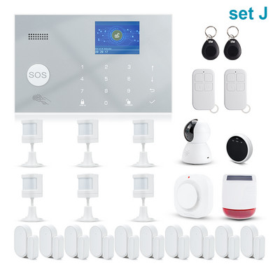 Awaywar Tuya 433MHz Bezdrôtový WIFI GSM RFID Bezpečnostný alarm systém sada APP Diaľkové ovládanie Vlámač Inteligentný dom PIR detektor dverí