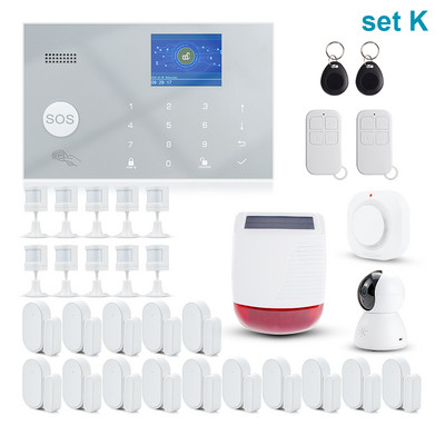 Awaywar Tuya 433MHz Bezdrôtový WIFI GSM RFID Bezpečnostný alarm systém sada APP Diaľkové ovládanie Vlámač Inteligentný dom PIR detektor dverí