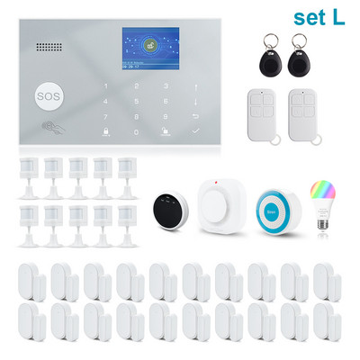 Awaywar Tuya 433MHz Bezdrôtový WIFI GSM RFID Bezpečnostný alarm systém sada APP Diaľkové ovládanie Vlámač Inteligentný dom PIR detektor dverí