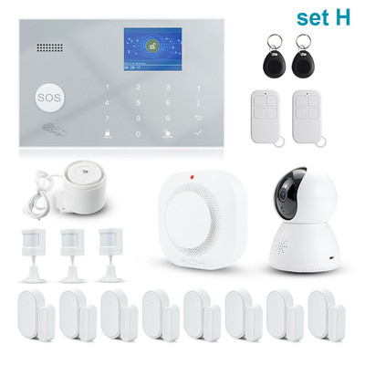 Awaywar Tuya 433MHz Bezdrôtový WIFI GSM RFID Bezpečnostný alarm systém sada APP Diaľkové ovládanie Vlámač Inteligentný dom PIR detektor dverí