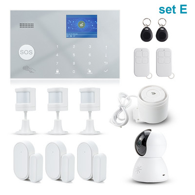 Awaywar Tuya 433MHz Bezdrôtový WIFI GSM RFID Bezpečnostný alarm systém sada APP Diaľkové ovládanie Vlámač Inteligentný dom PIR detektor dverí