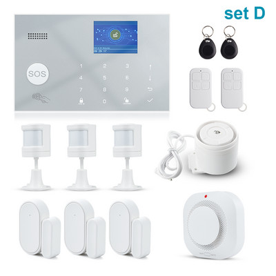 Awaywar Tuya 433MHz Bezdrôtový WIFI GSM RFID Bezpečnostný alarm systém sada APP Diaľkové ovládanie Vlámač Inteligentný dom PIR detektor dverí