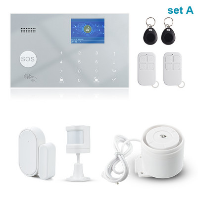 Awaywar Tuya 433MHz Bezdrôtový WIFI GSM RFID Bezpečnostný alarm systém sada APP Diaľkové ovládanie Vlámač Inteligentný dom PIR detektor dverí