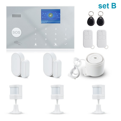 Awaywar Tuya 433MHz Bezdrôtový WIFI GSM RFID Bezpečnostný alarm systém sada APP Diaľkové ovládanie Vlámač Inteligentný dom PIR detektor dverí